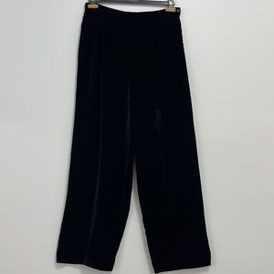 Sunny Choi black velvet wide leg trouser